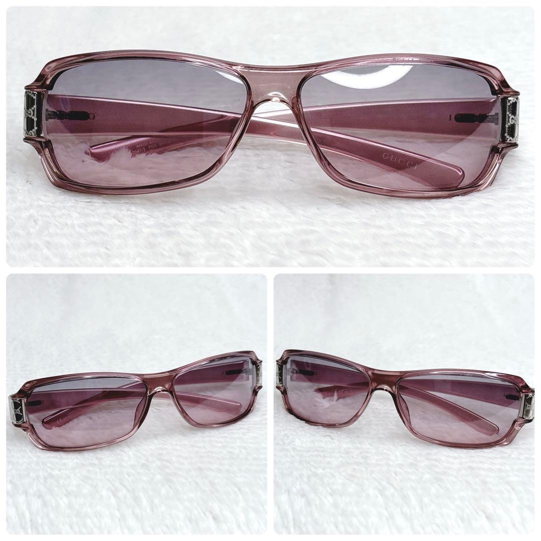 小物 GUCCI Sunglasses Pink Clear Frame GGLogo