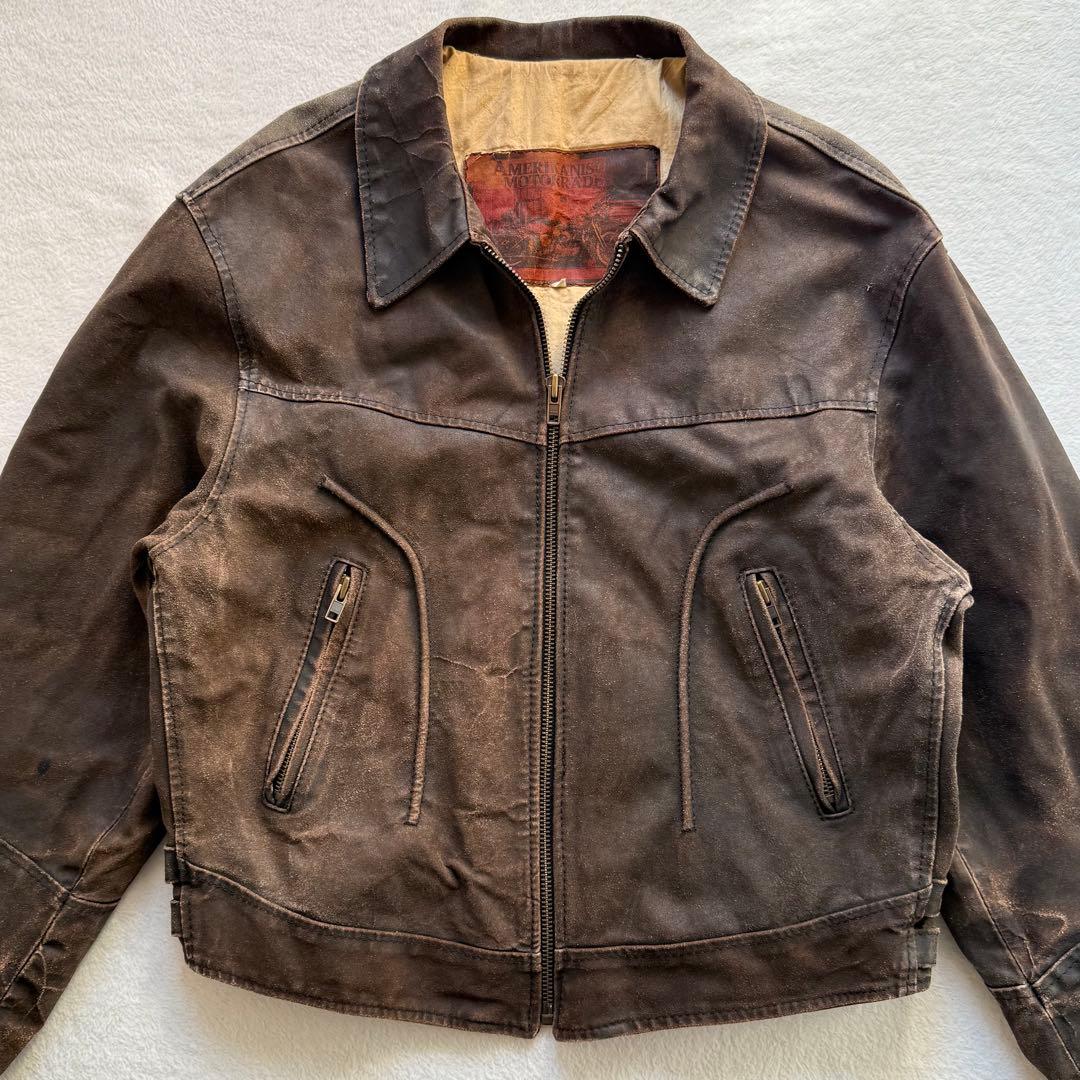 【激シブ】フライトジャケット　レザー　y2k vintage アメカジ