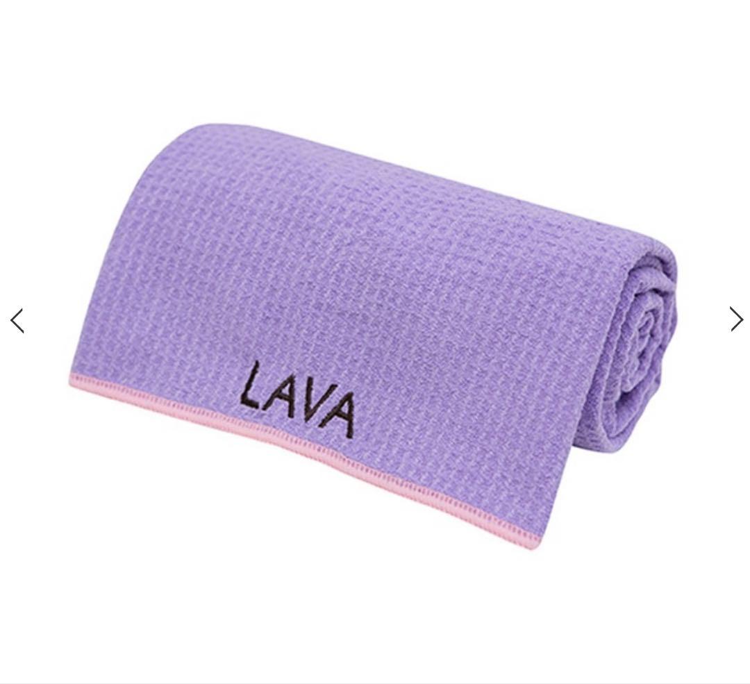 LAVA ホットヨガ　ヨガマット（ピーチ）&マットケース　ヨガラグ　3点セット