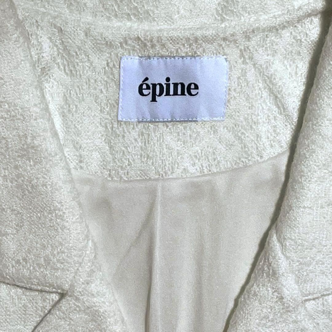 エピヌepine arm logo jacket lace レース ジャケット白