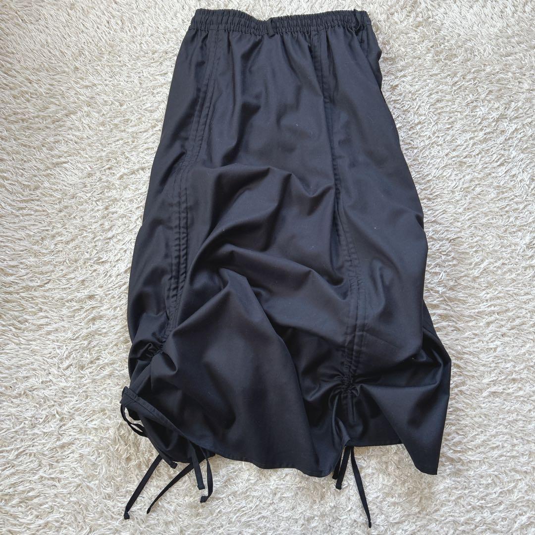 美品　not conventionalドローストリングスカート　変形　ギャザー
