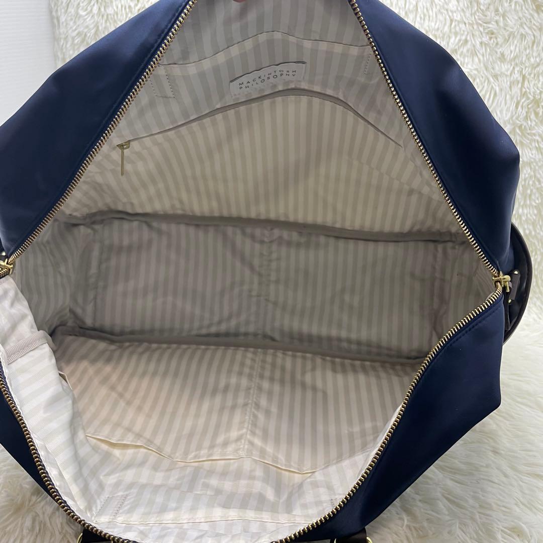 【極美品】マッキントッシュフィロソフィー 2way ボストンバッグ ネイビー