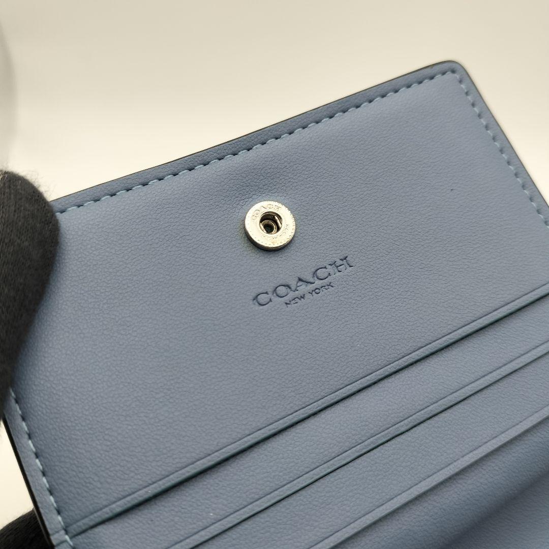 コーチ　折財布　財布　ハッピードッグ　シグネチャー　ブラック