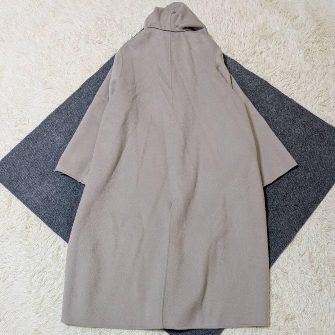 22AW イエナ ダブルフェイス フードコート 金ボタン グレージュ M