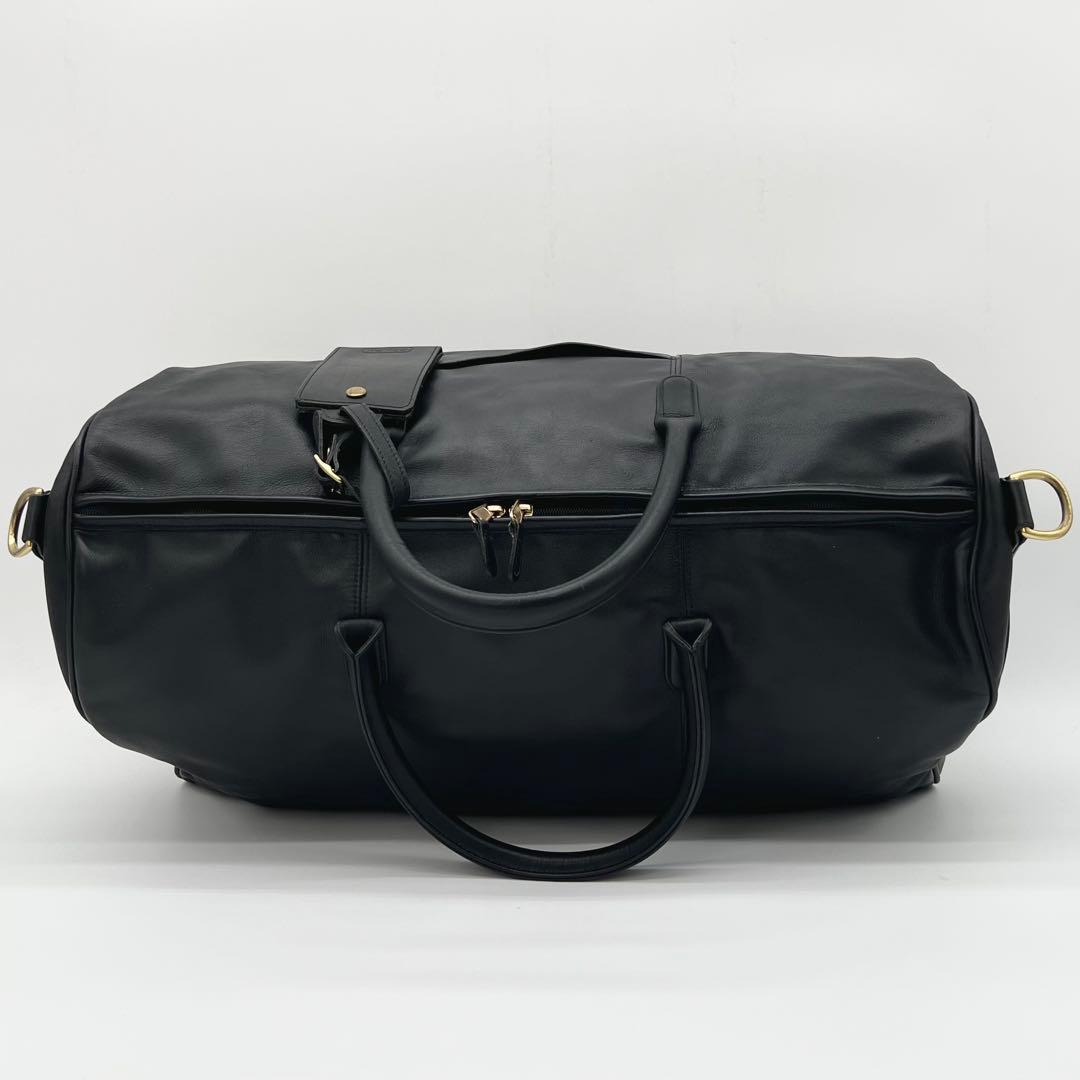 COACH ボストンバッグ 2way レザー 大容量 レクサス コラボ ブラック