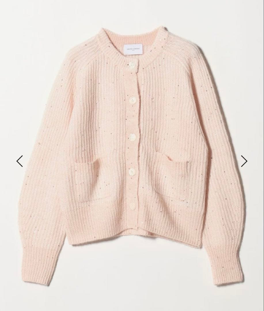 UNITED ARROWS フラワー スパンコール カーディガン