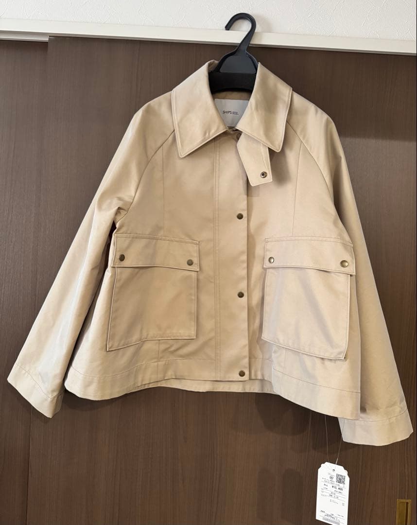 SHIPS any:〈手洗い可能〉Aライン フレア ショート コート