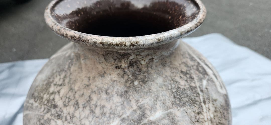 ドイツ ルシャ Ruscha 陶器 花瓶 ヴィンテージ 約51x30 美しい釉薬