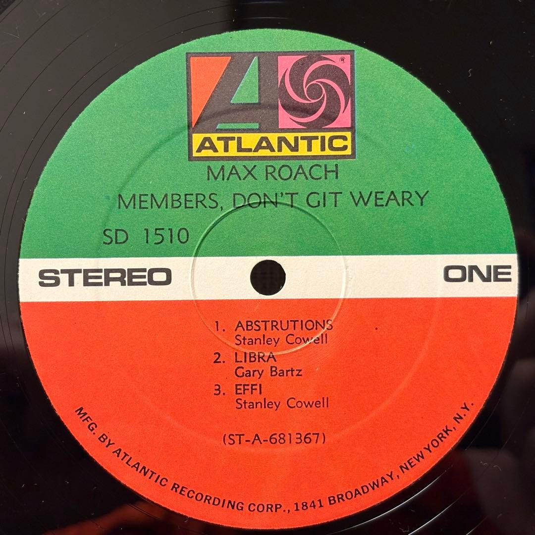 Max Roach - Members Don't Git Weary レコード