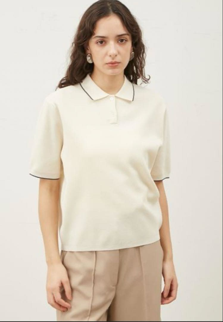 Mila Owen フォルムスリーブポロニット
