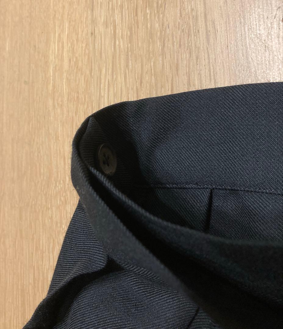 エブール　ebure ラップスカート 上質アシンメトリープリーツ 黒