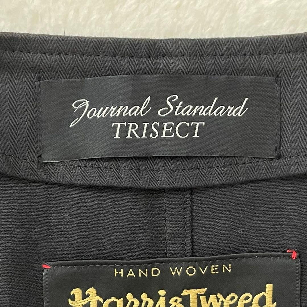 美品 Harris Tweed HAND WOVEN ウールベスト M グレー