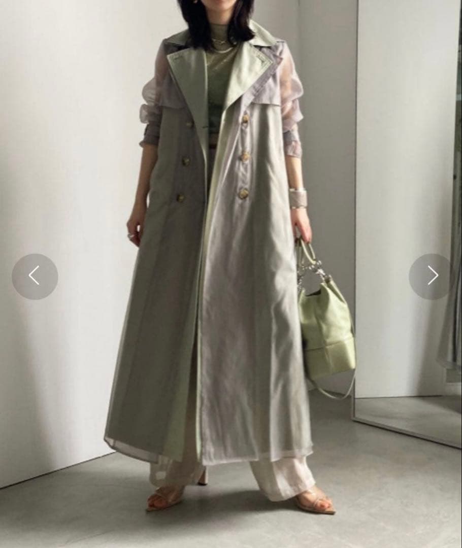 美品★ 4WAY SHEER DOCKING TRENCH