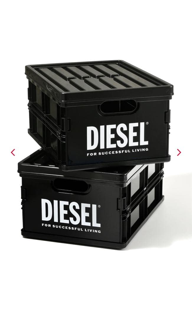 DIESEL コンテナBOX２個セット ポイント交換×非売品ノベルティ×黒×希少