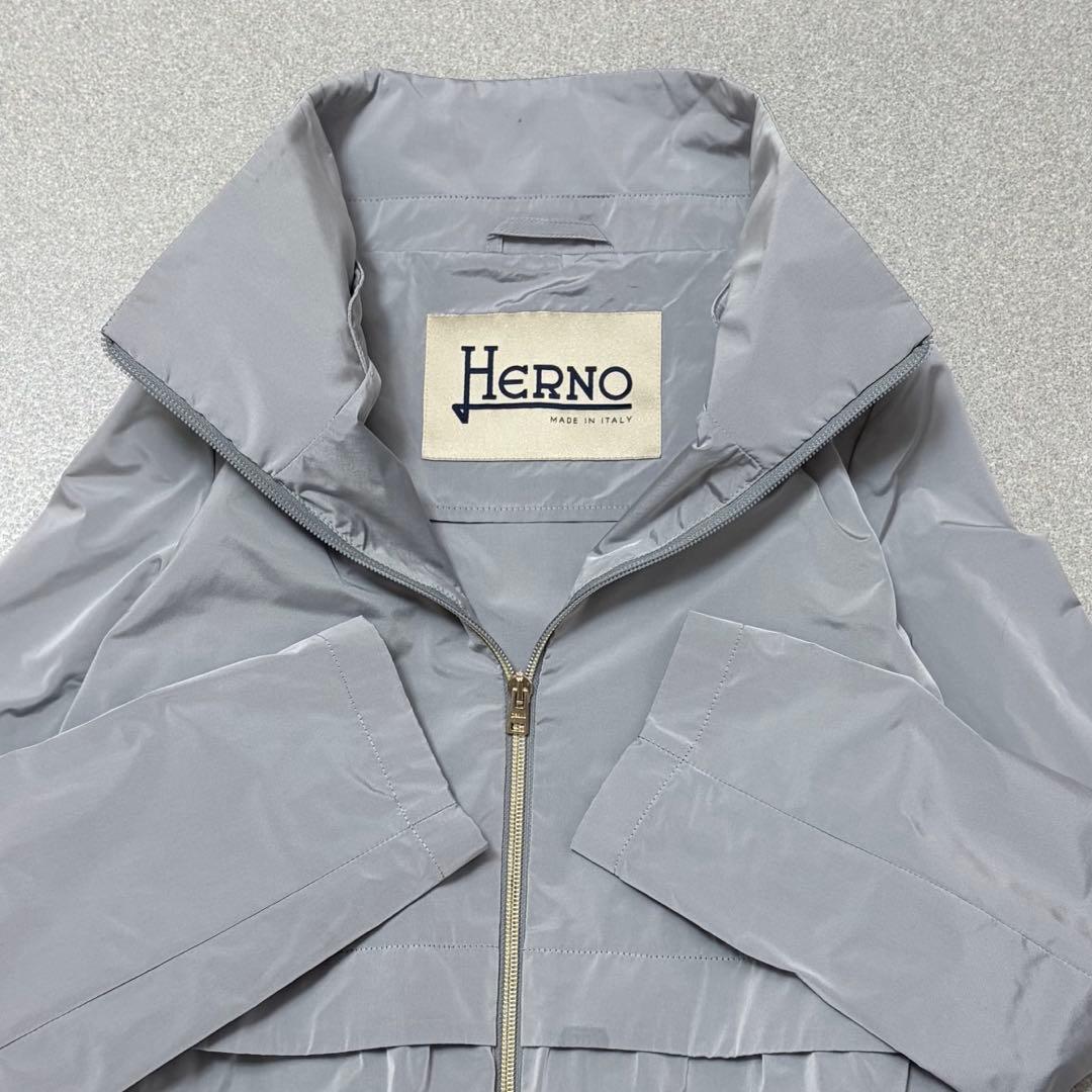 HERNO スプリングコート ダブルジップ スタンドカラー ヘルノ