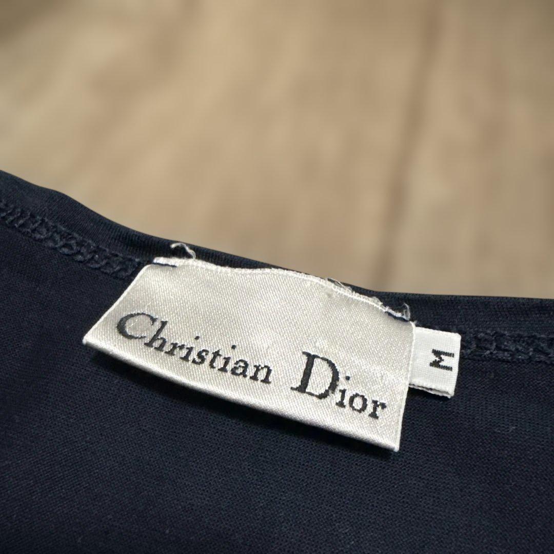 Christian Dior ディオール ビンテージ Tシャツ ネイビー 刺繍