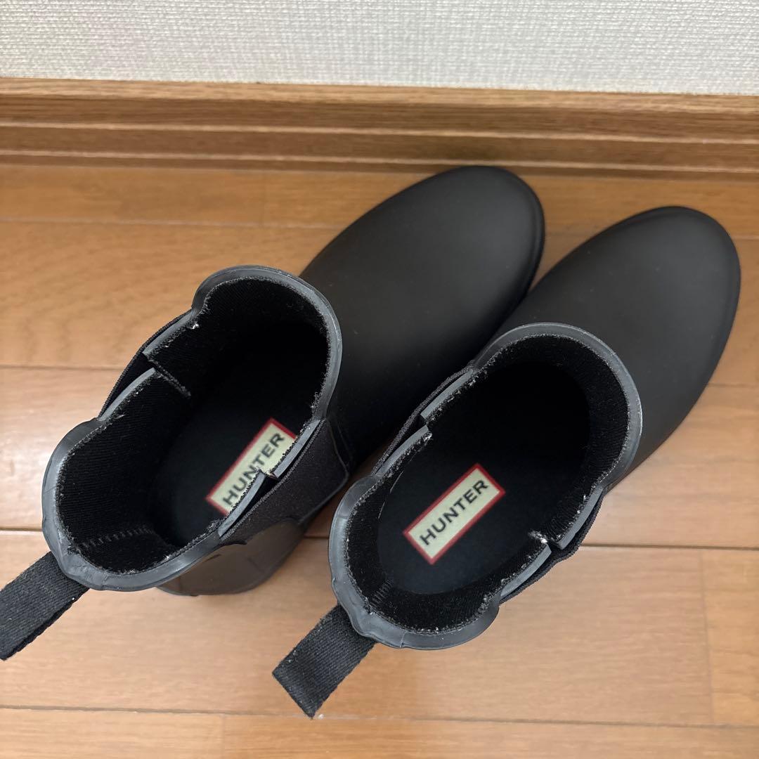 美品　HUNTER ブラック チェルシーブーツ