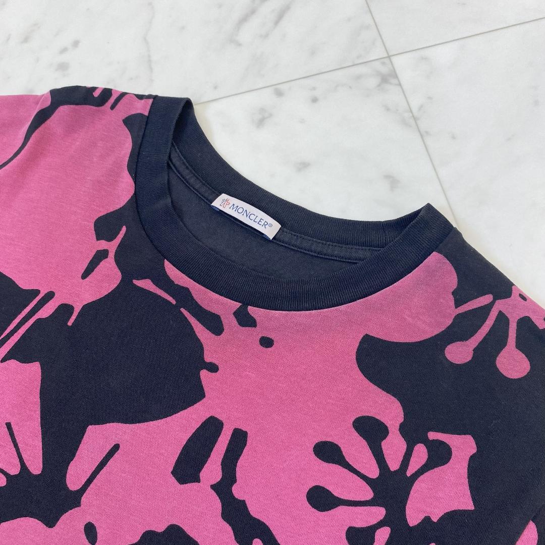 MONCLER モンクレール シャツ 半袖 Tシャツ メンズ ピンク Sサイズ