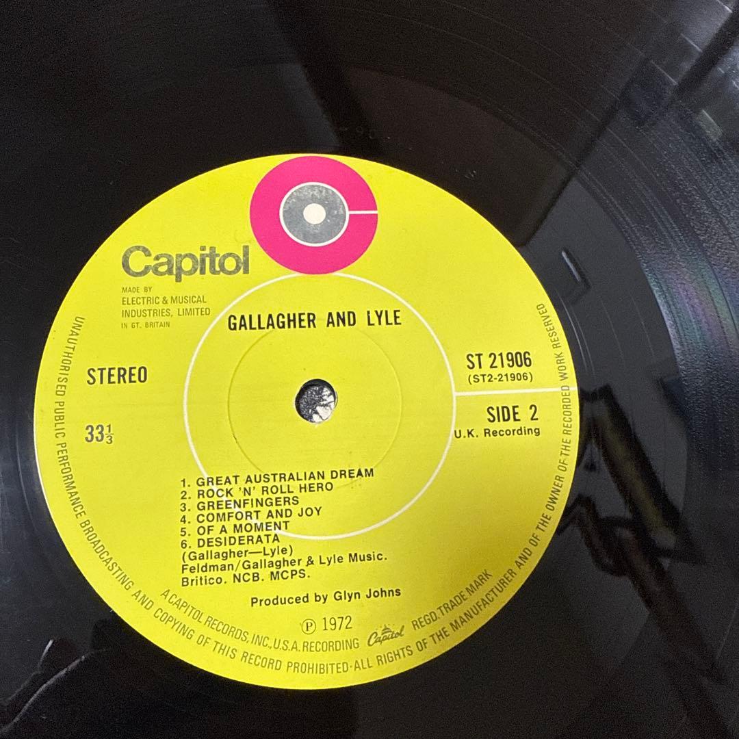 Gallagher And Lyle UK盤レコード