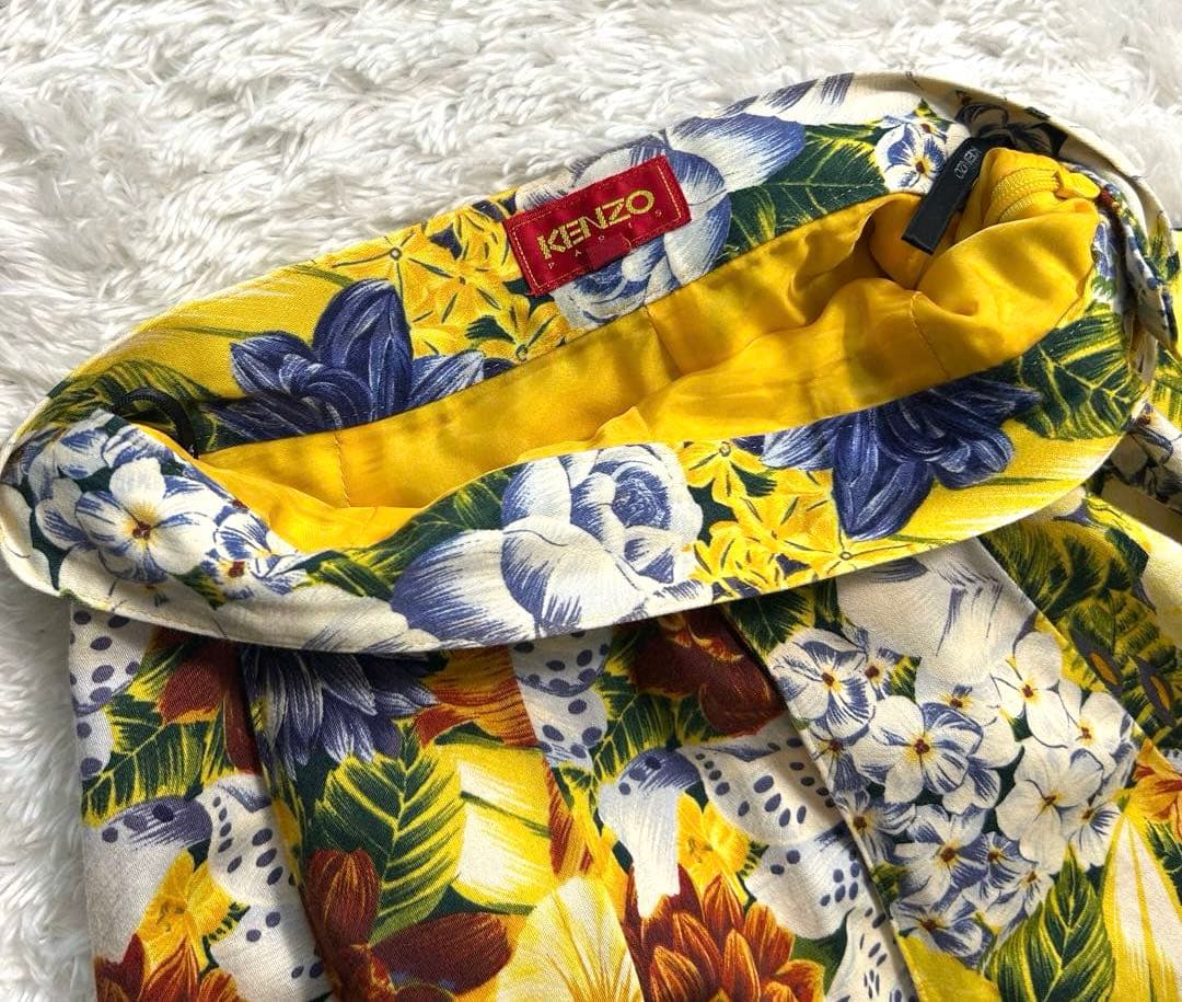 極美品　KENZO PARIS ヴィンテージ マキシ丈フレアスカート エルカ製