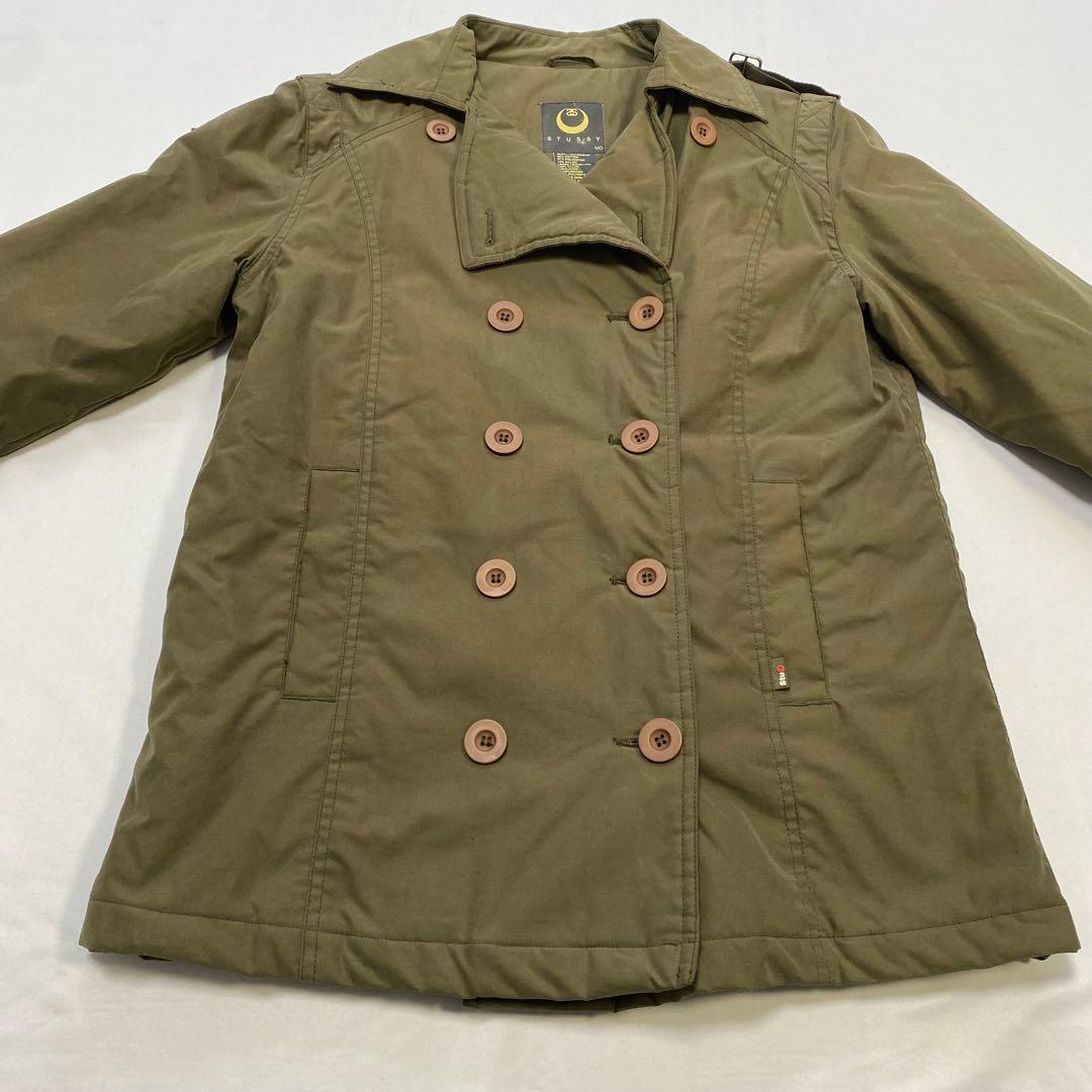 【stussy】　ステューシー　カーキ　ミリタリージャケット　キルティング　中綿