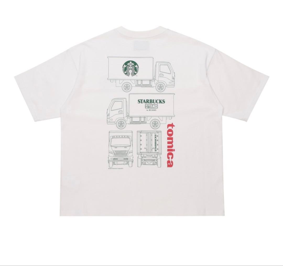 【本日までの販売です！】Lサイズ STARBUCKS トミカ Tシャツ ホワイト