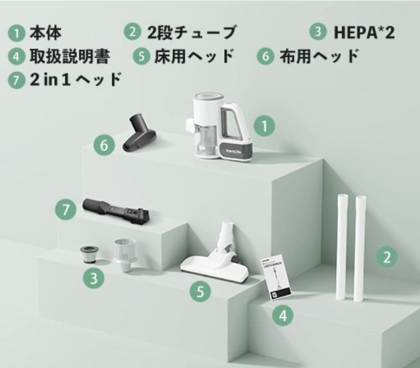 コードレス掃除機 38000pa サイクロン スティッククリーナー ハンディ