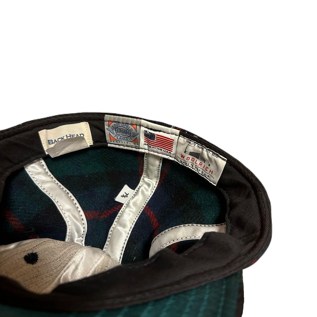 90s Woolrich チェック柄 ベースボールキャップ StPG usa製