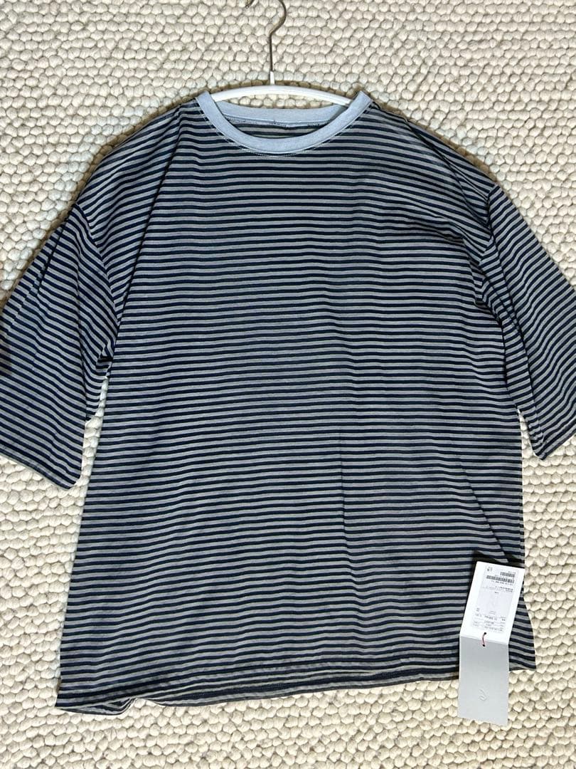 新品タグ付　6(ROKU) コットンナイロン シアーボーダーTシャツ