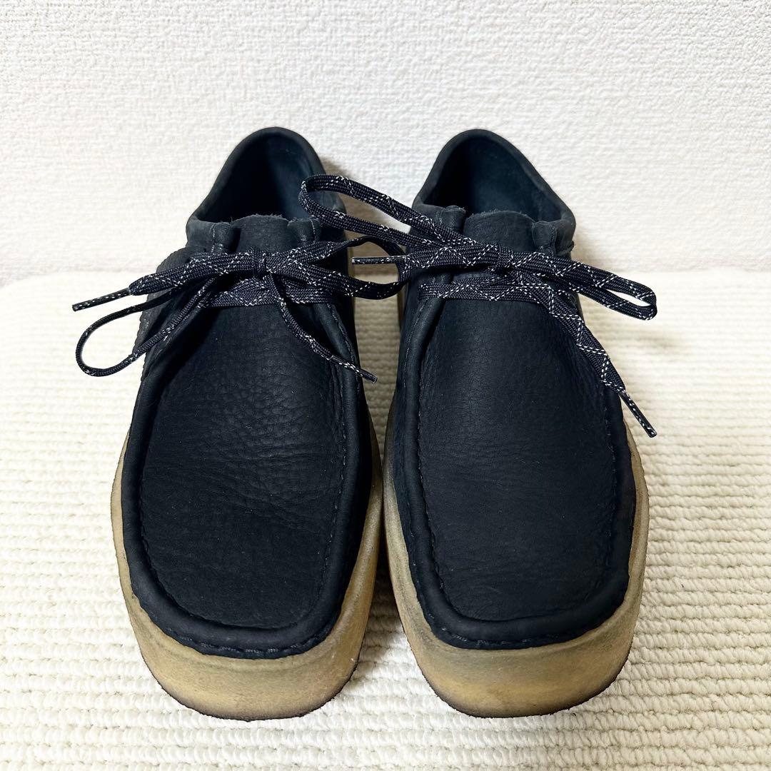 クラークス ワラビーカップ モカシンシューズ ブラック レザー 本革 ヌバック