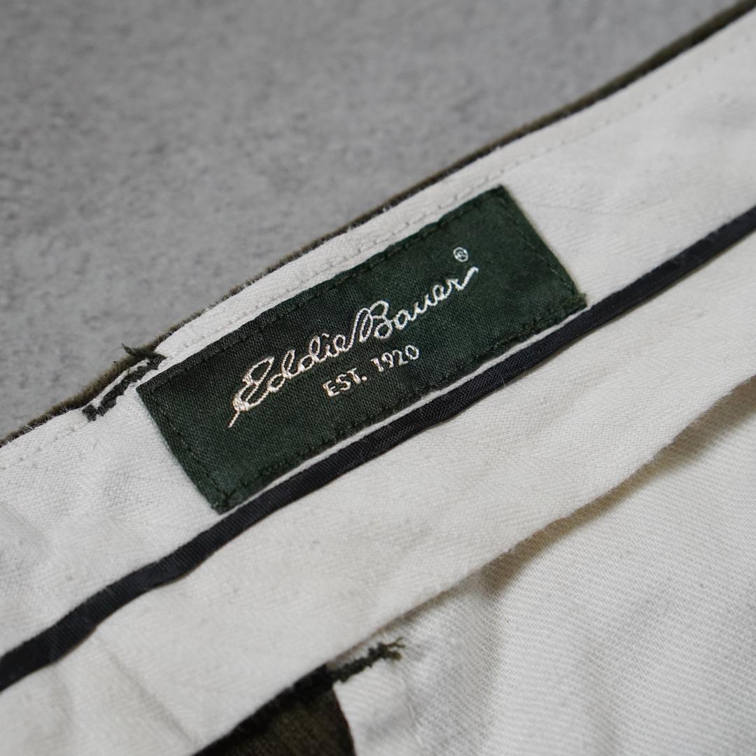 Eddie Bauer 太畝コーデュロイパンツ 2タック ブラウン 古着