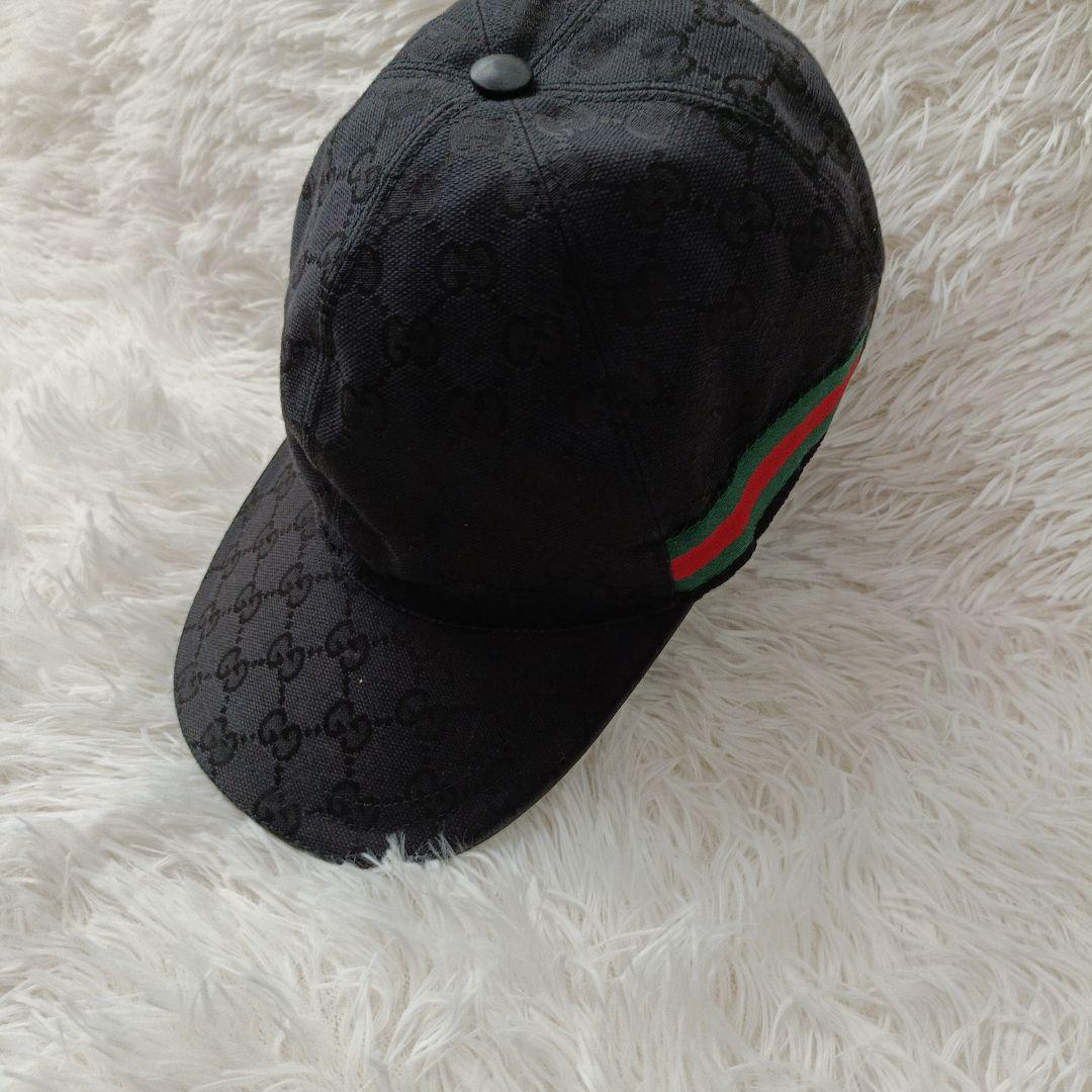 user_cbb68c3e様　美品✨️　グッチ　キャップ　ブラック　M 58cm