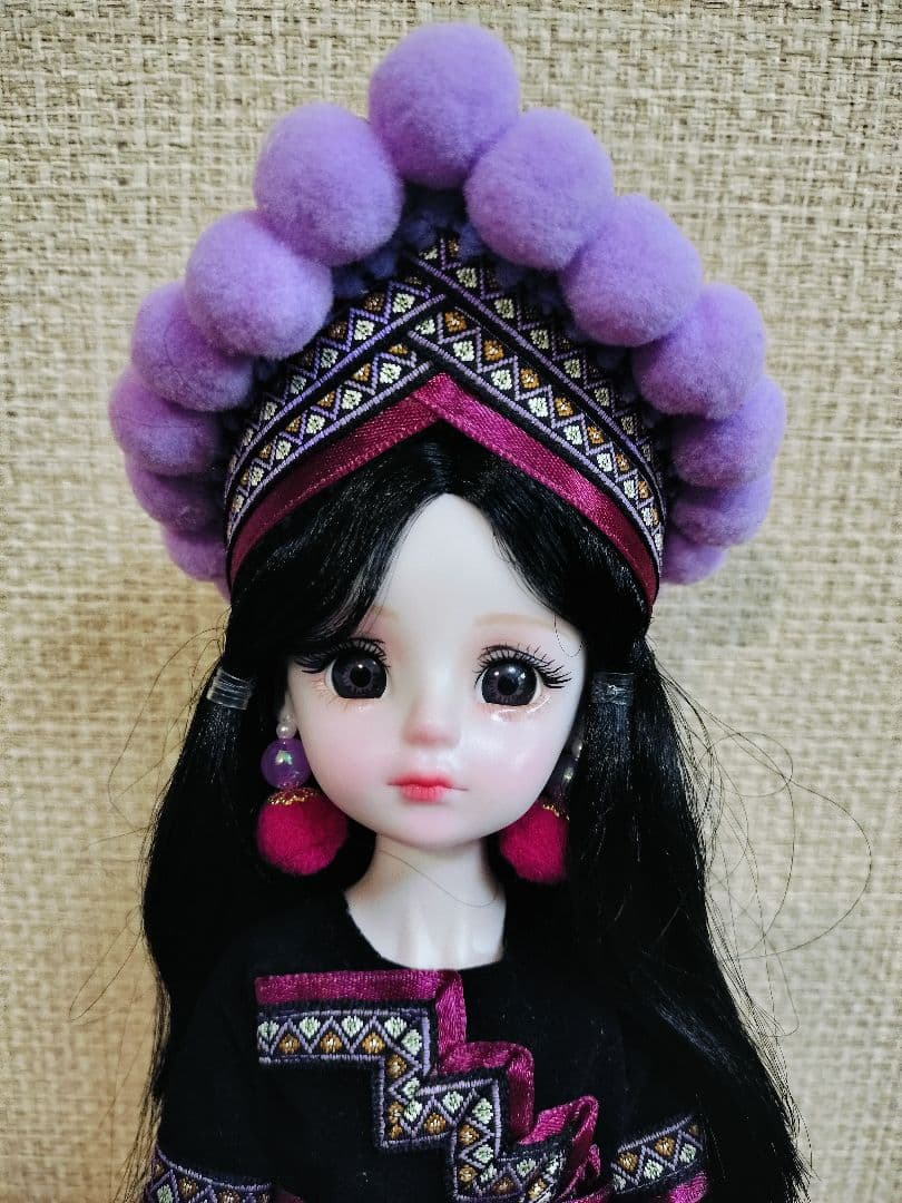 ハンドメイド　人形　モン族人形　置物　インテリア　1点もの　新品　タイ製15
