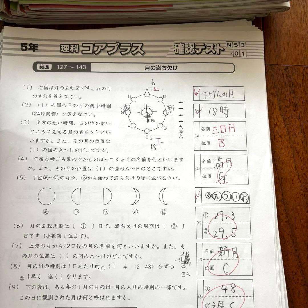 サピックス 理科 5年 1年分 テキスト一式