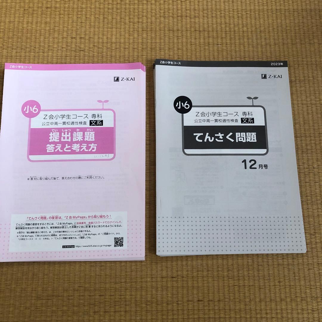 Z会　エブリスタディ2023年　公立中高一貫校適性検査　6年　1年分