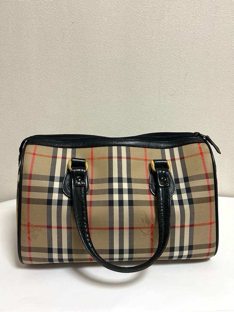 Burberry バーバリー チェック柄 ボストンバッグ