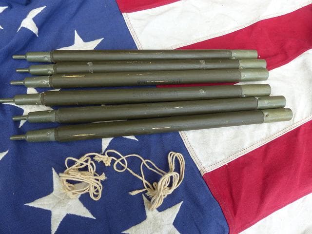1968” 米軍実物 ナム戦 デッド!　テントポール　6本セット 軍幕 305