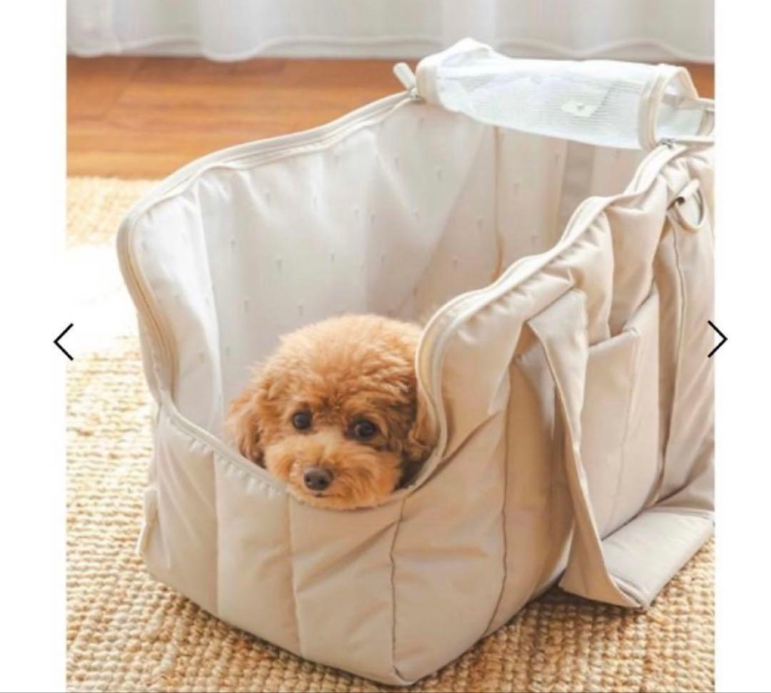 ジェラートピケ 【CAT&DOG】【販路限定商品】キルティングキャリーバック 犬