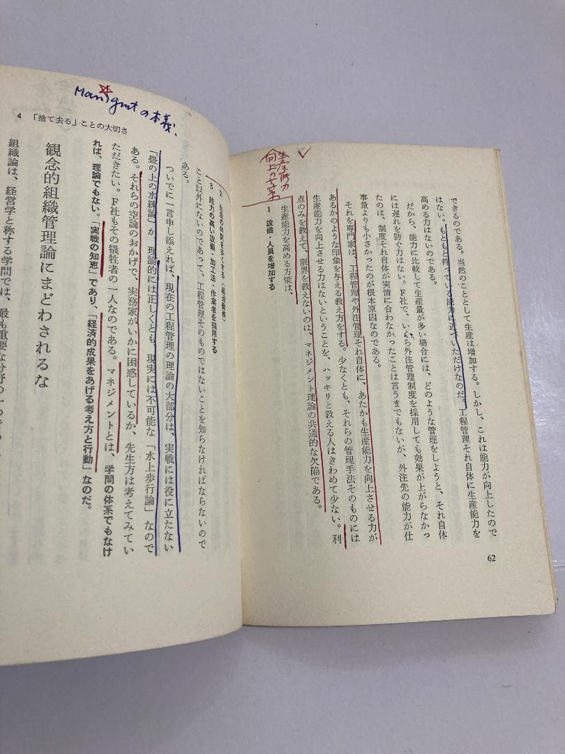 一倉定　社長学　こんな経営者が会社をつぶす　※書き込み多い