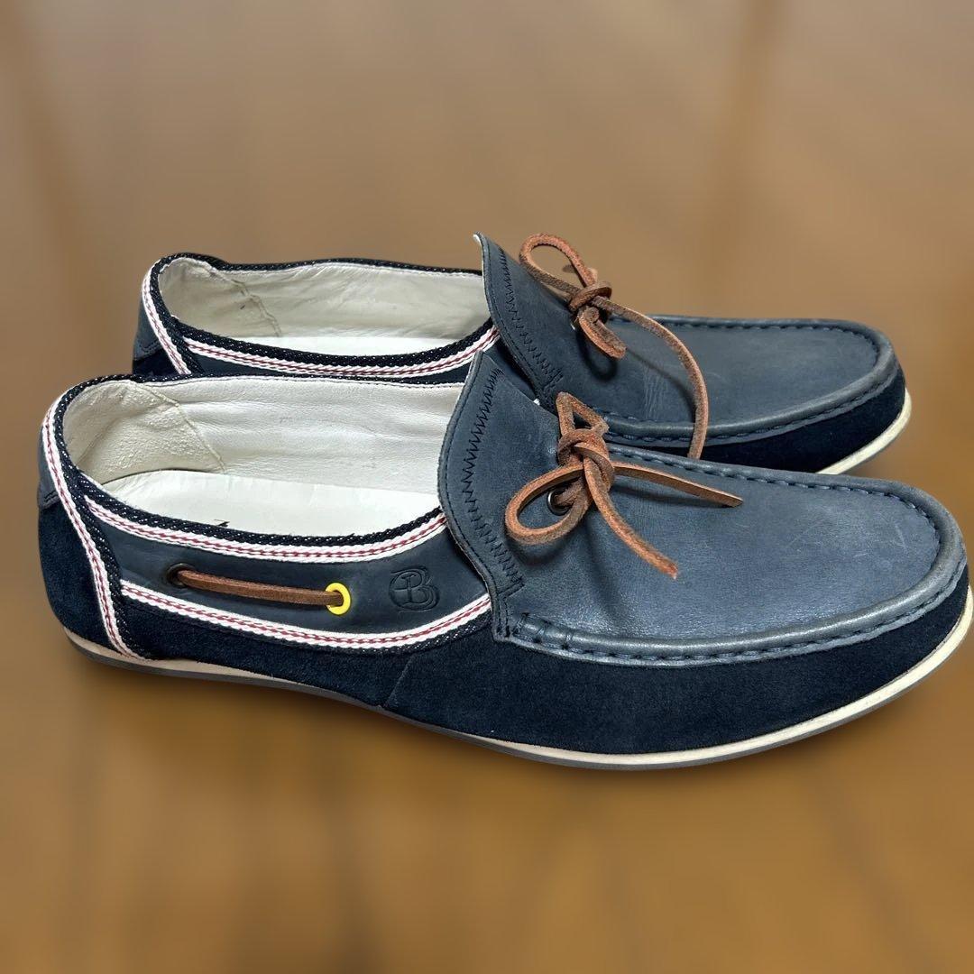 LANVIN ネイビー モカシン