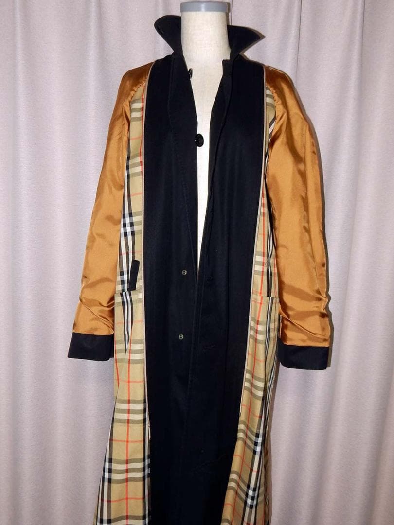 BURBERRY｜バーバリー ブラック ステンカラーコート　9AR