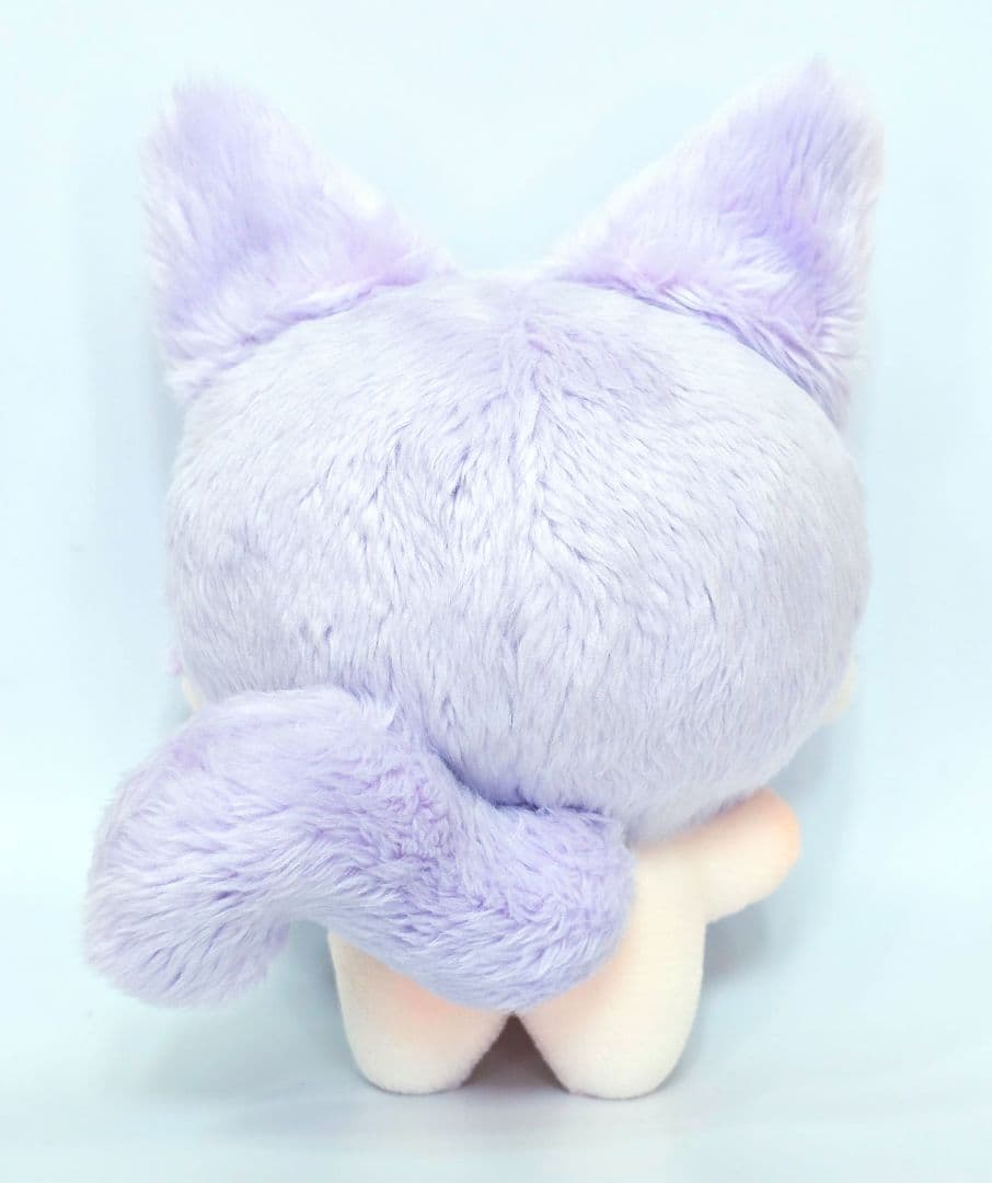 自作 無属性 ぬいぐるみ 藤色の猫くん 10cm