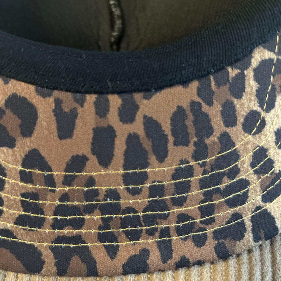 ヒョウ柄 supreme トイマシーン5パネルキャップ