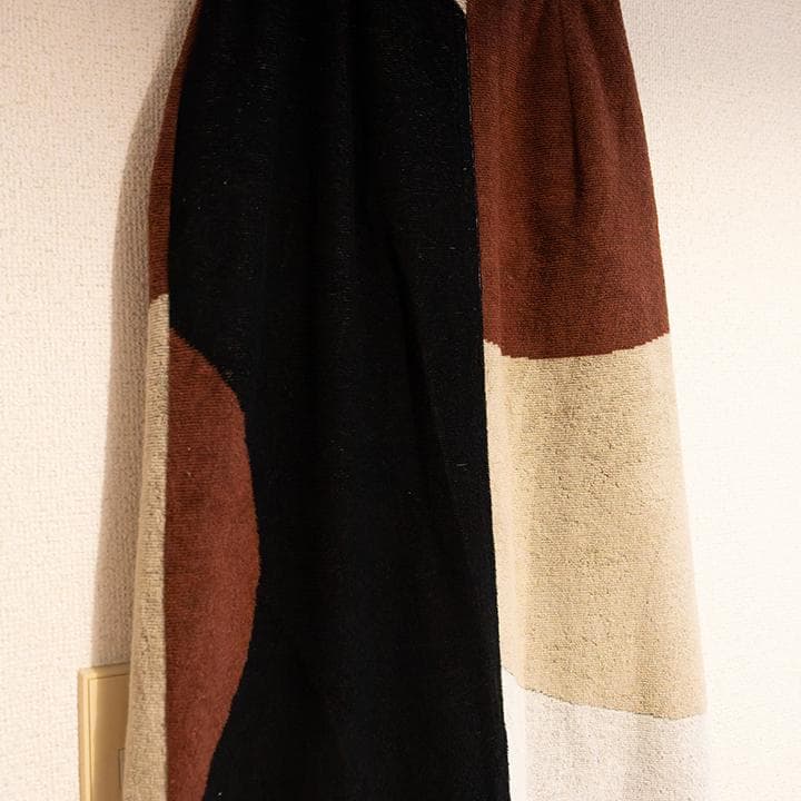 【Ameri／'25年4月】GEOMETRIC COMFY PILE SKIRT
