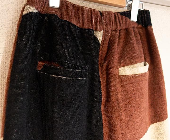【Ameri／'25年4月】GEOMETRIC COMFY PILE SKIRT