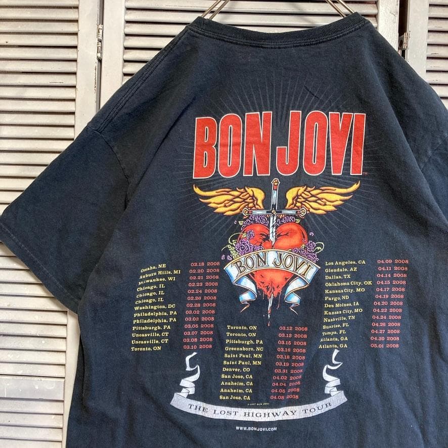 BDCT バンド Tシャツ ビンテージ 古着 黒 ボンジョビ BON JOVI