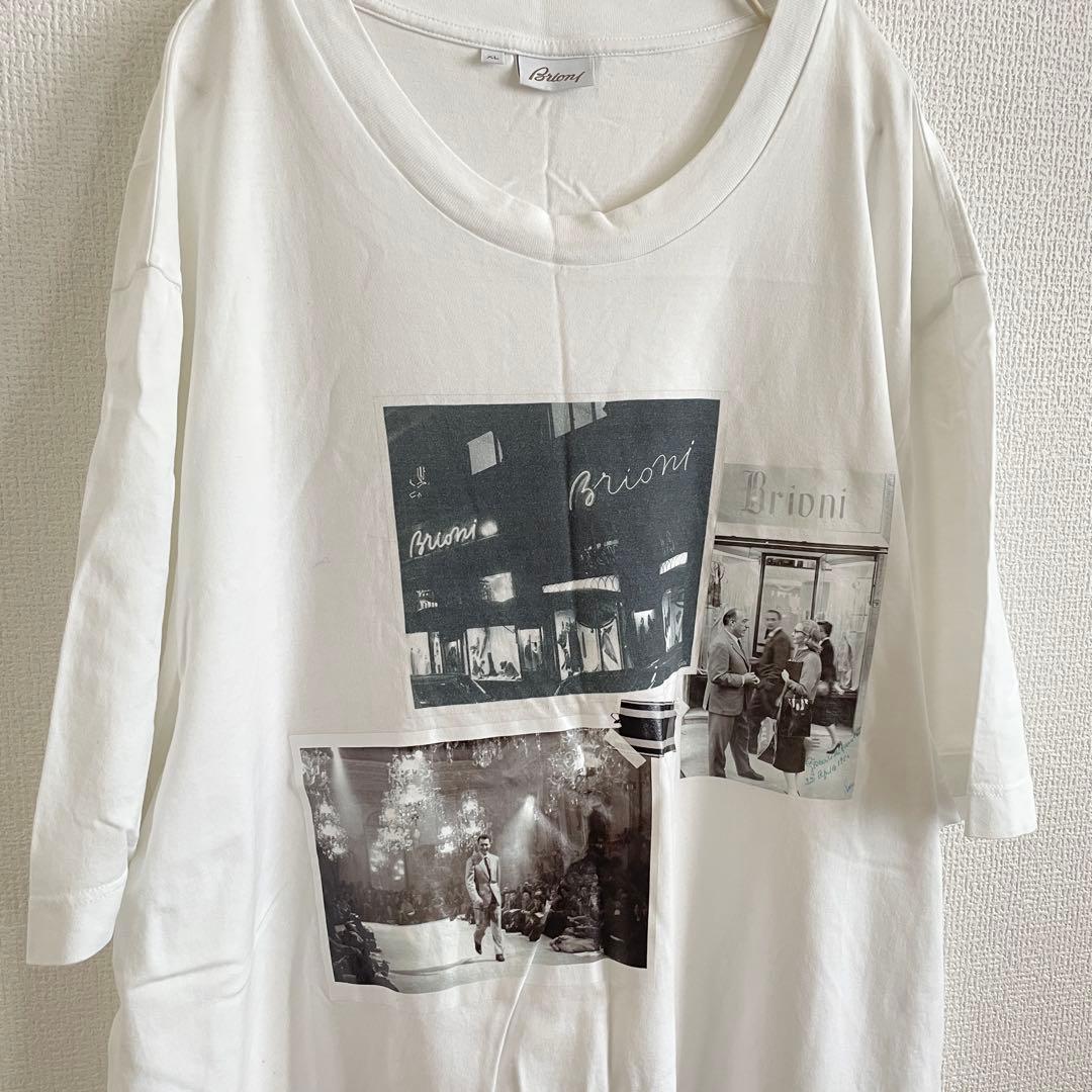 Brioni ブリオーニ　プリントTシャツ　イタリア製　メンズ　XLサイズ