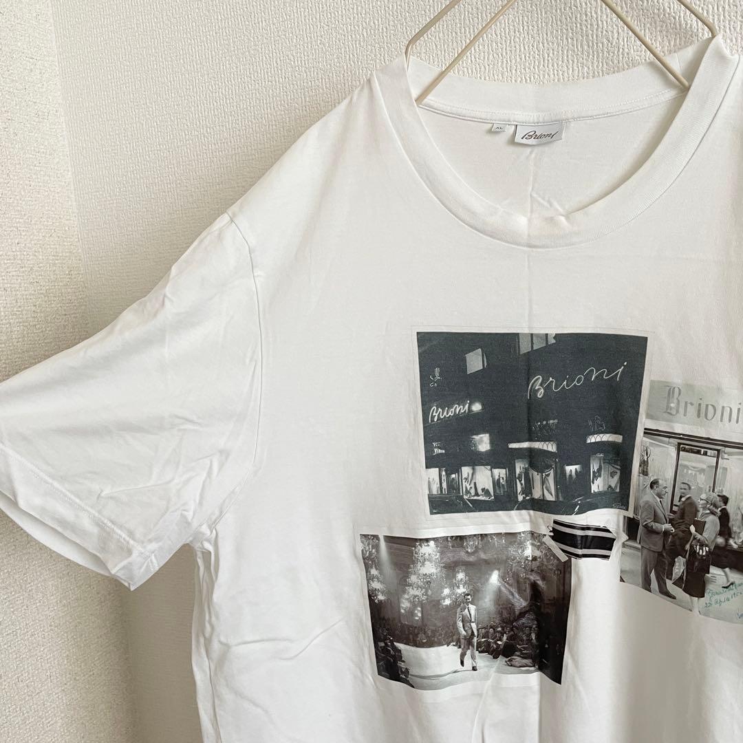 Brioni ブリオーニ　プリントTシャツ　イタリア製　メンズ　XLサイズ