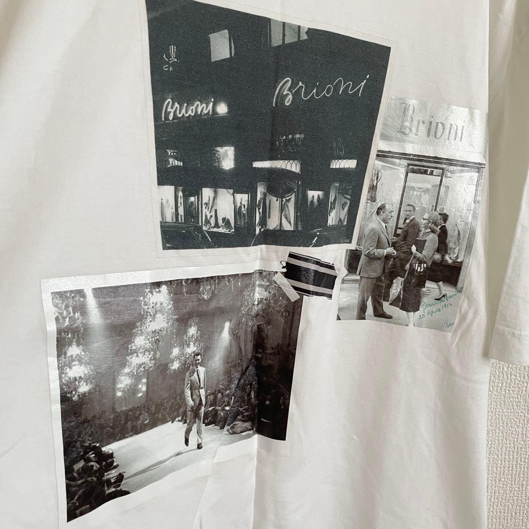 Brioni ブリオーニ　プリントTシャツ　イタリア製　メンズ　XLサイズ