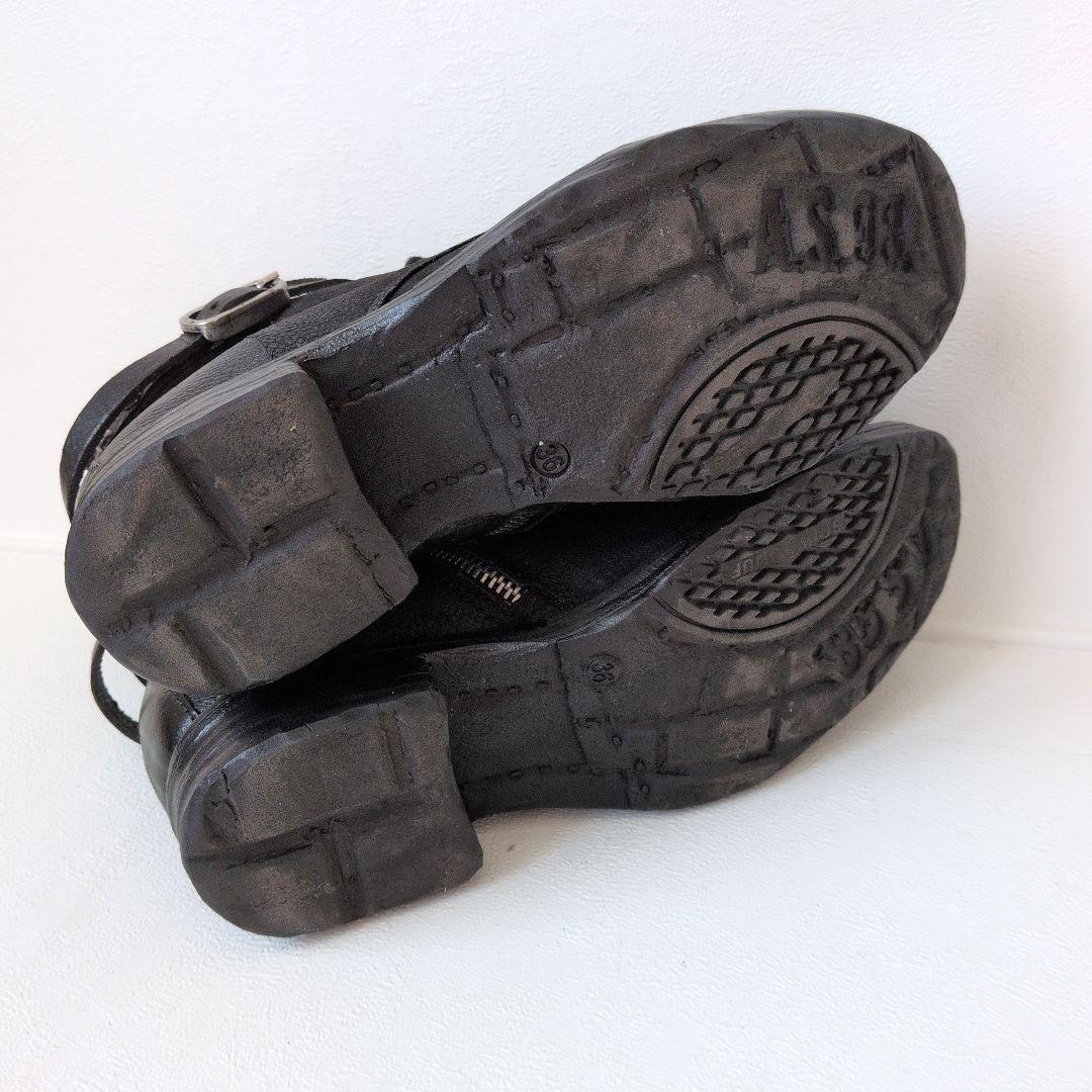 【美品】B1 A.S.98 レースアップ ショートブーツ 36 革 エーエス98